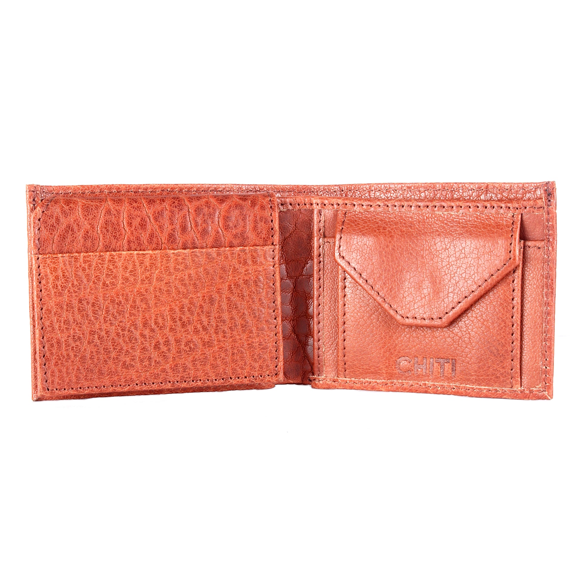 Elephant Pattern RFID Protected Leather Wallet - Chiti