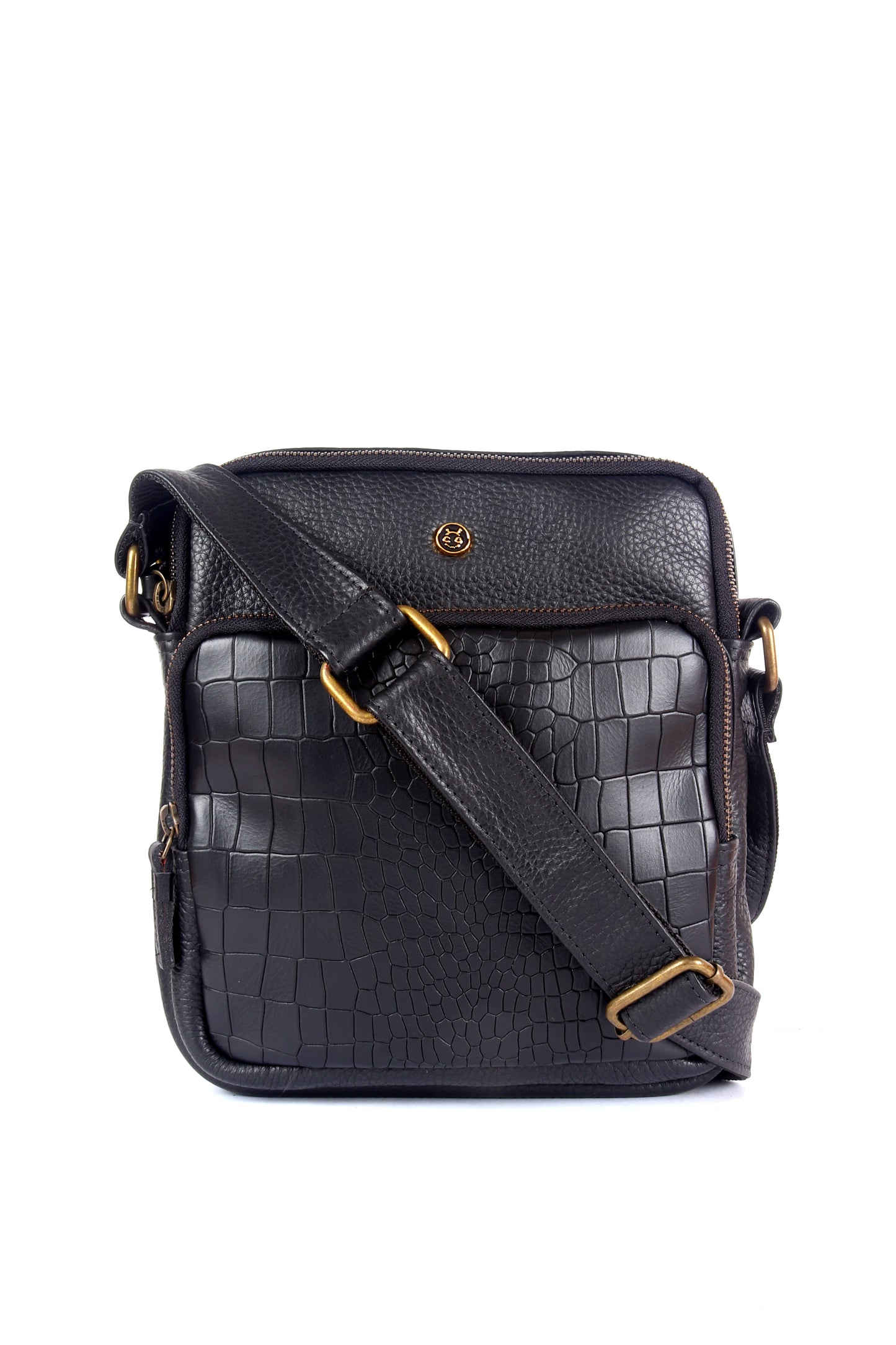 CrocoGlide Leather Sling Bag - Chiti