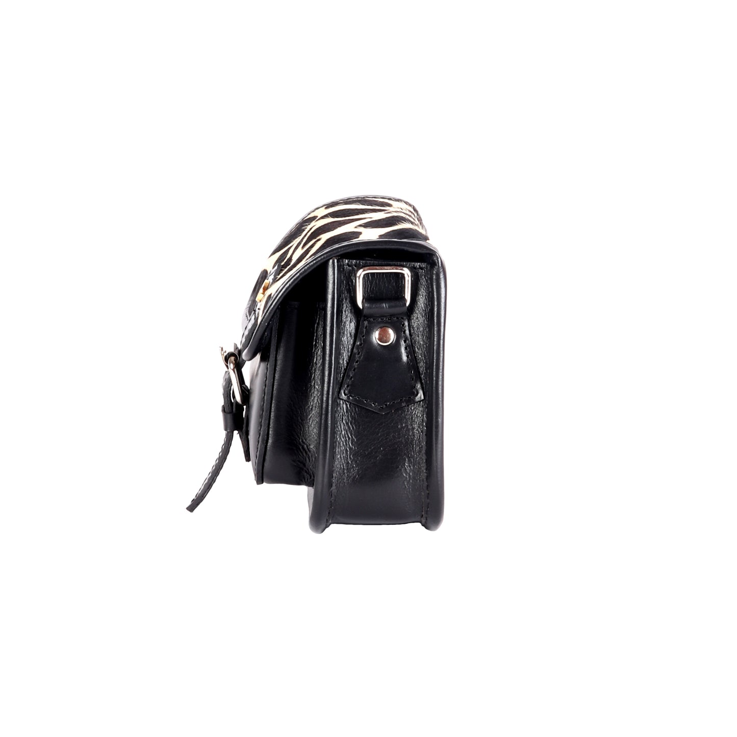 Charon Hair-On Black Leather Satchel - Chiti
