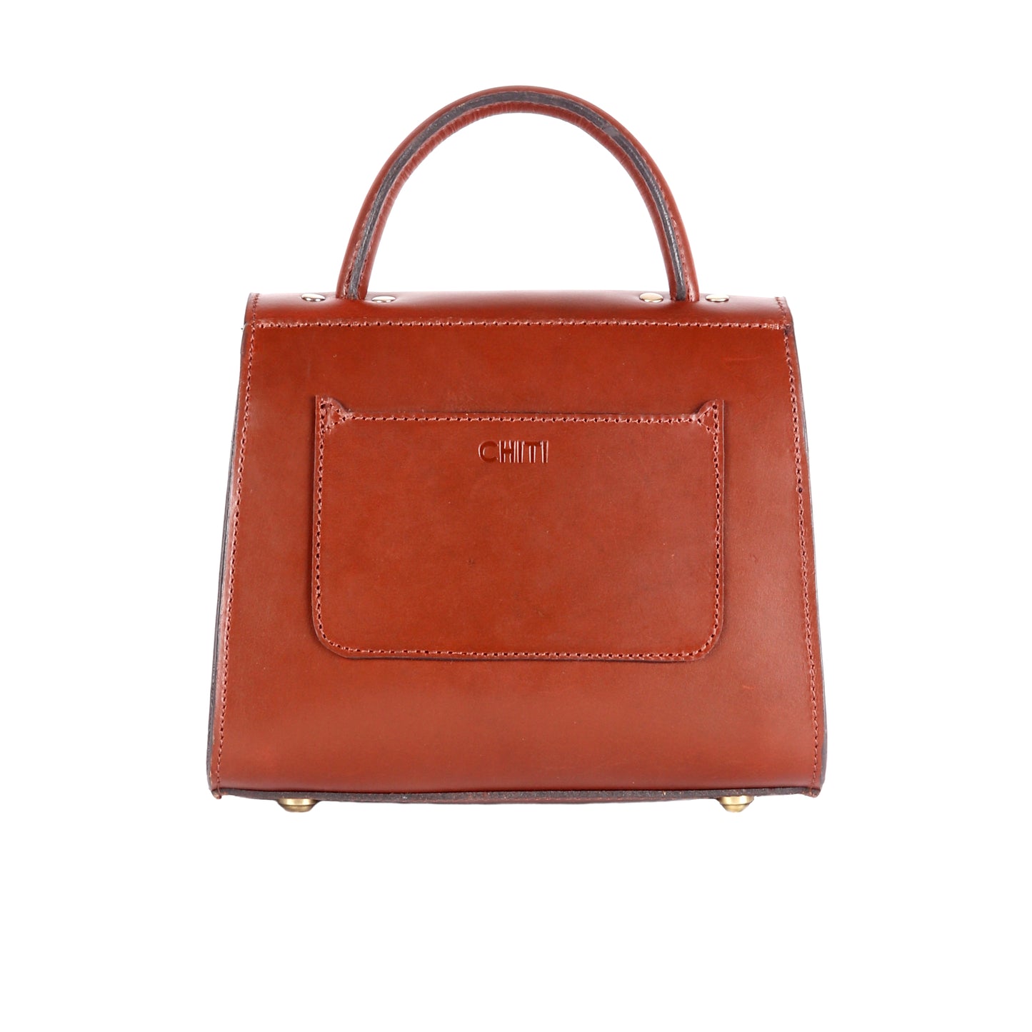 Elara Premium Brown Leather Satchel - Chiti