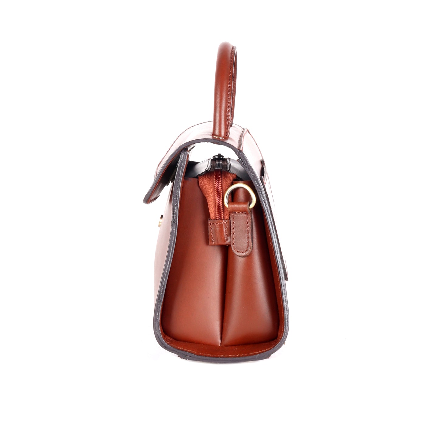 Elara Premium Brown Leather Satchel - Chiti