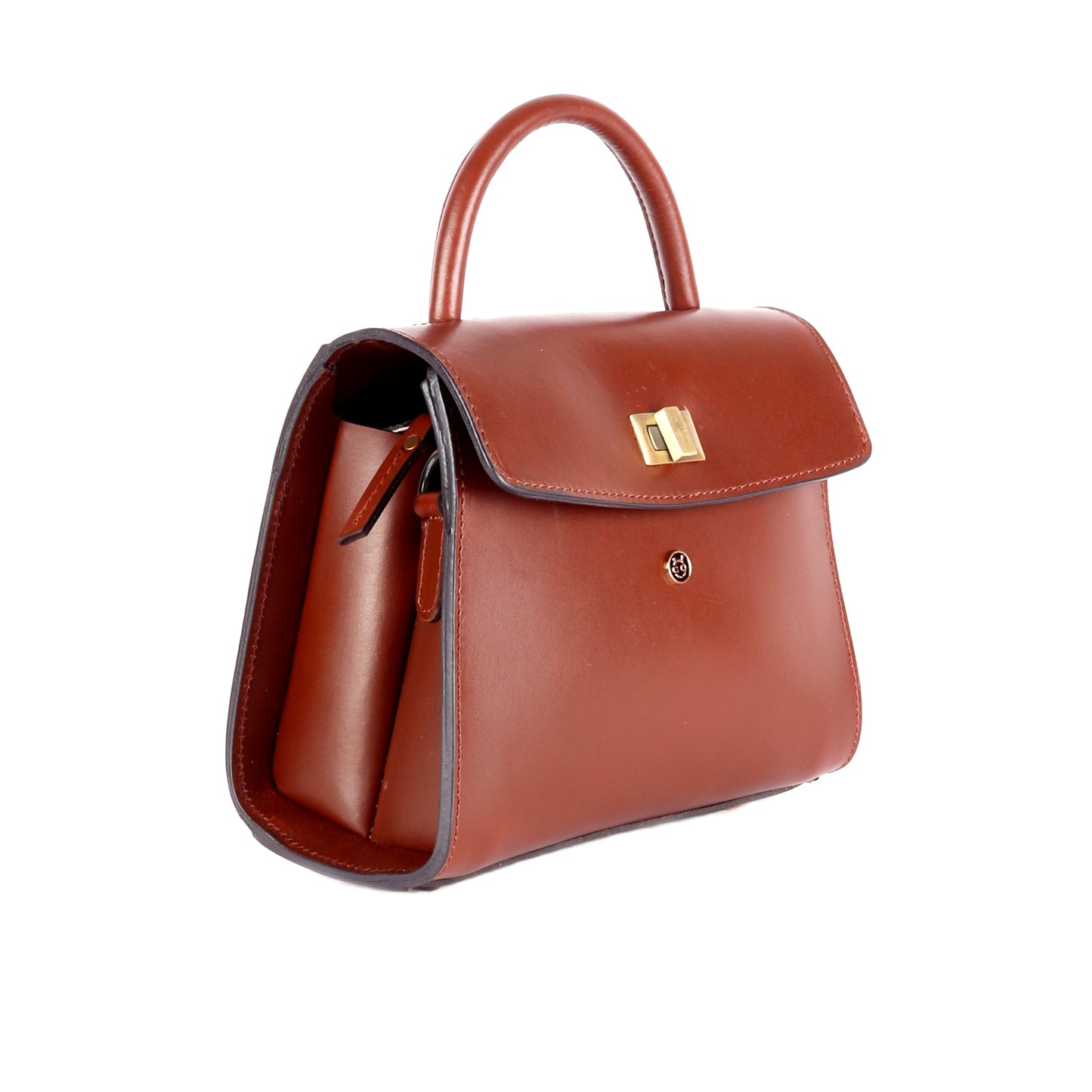 Elara Premium Brown Leather Satchel - Chiti