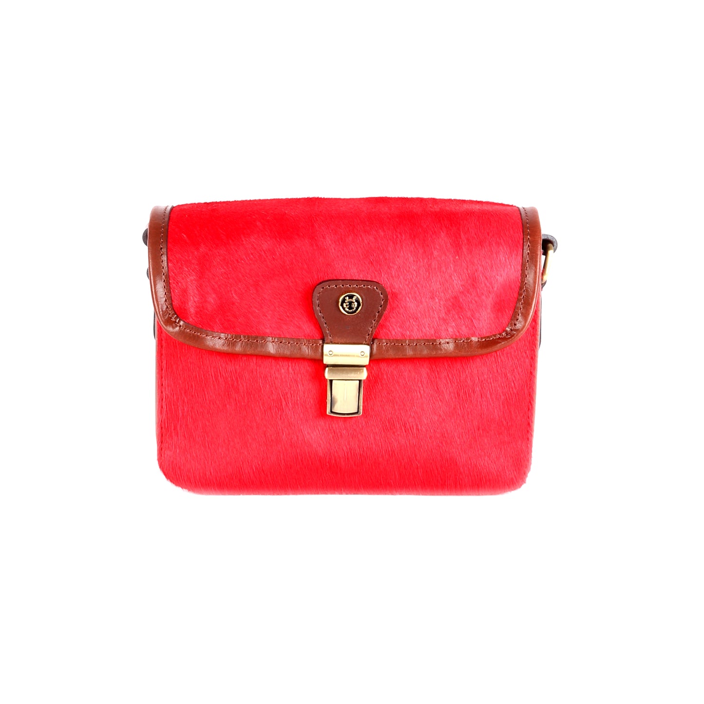 Martian Red Hair-On Leather Satchel - Chiti