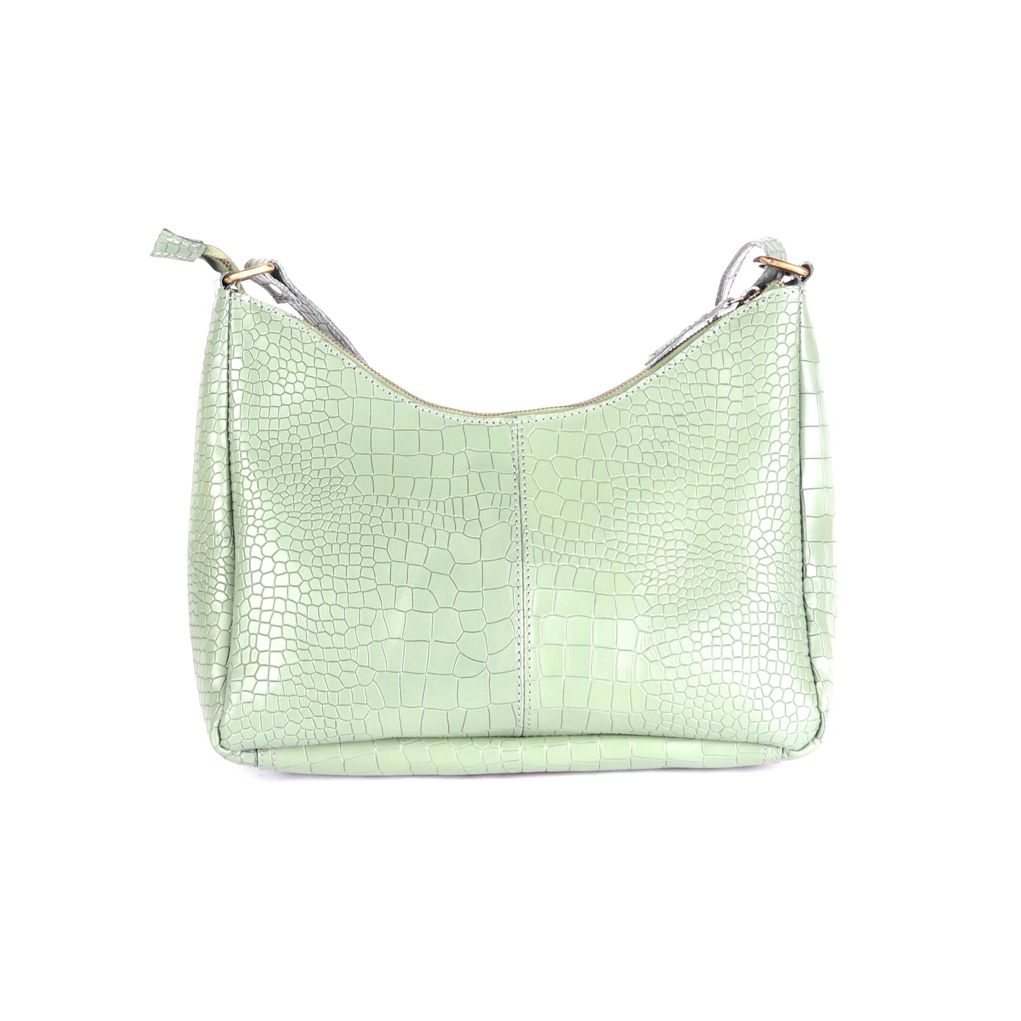 Ganymede Croco Green Leather Handbag - Chiti