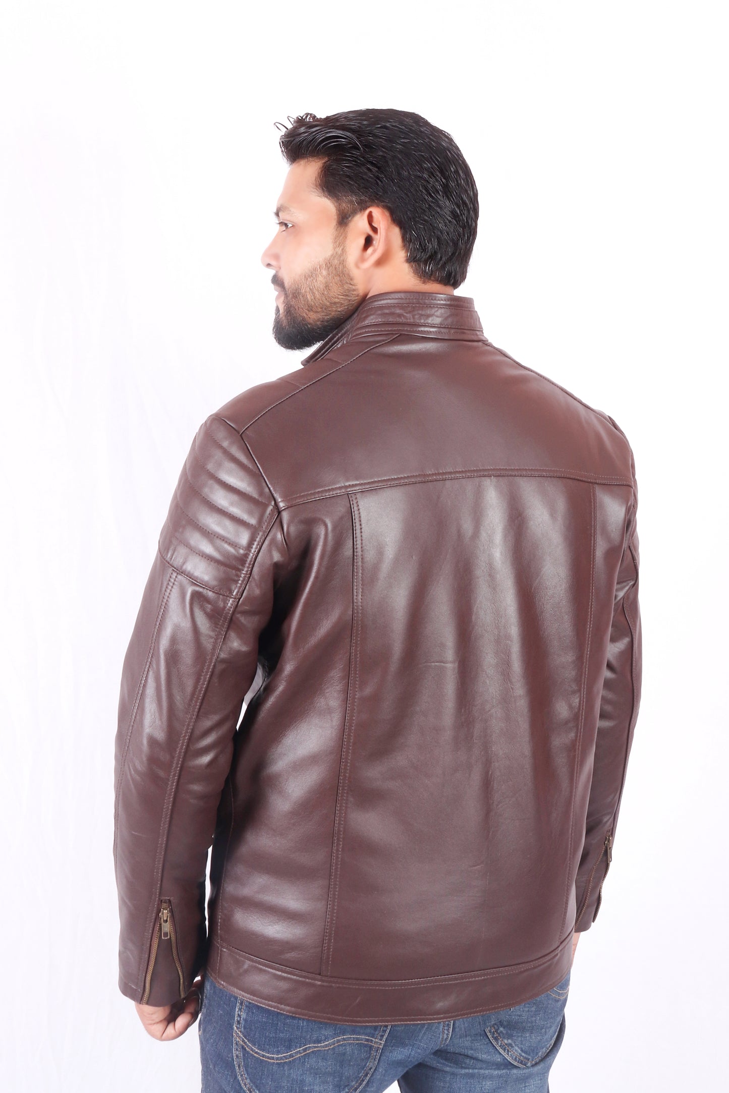 Urban Wrap Brown Leather jacket - Chiti
