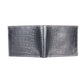 Black Croco Effect Bifold RFID Protected Genuine Leather Wallet - Chiti