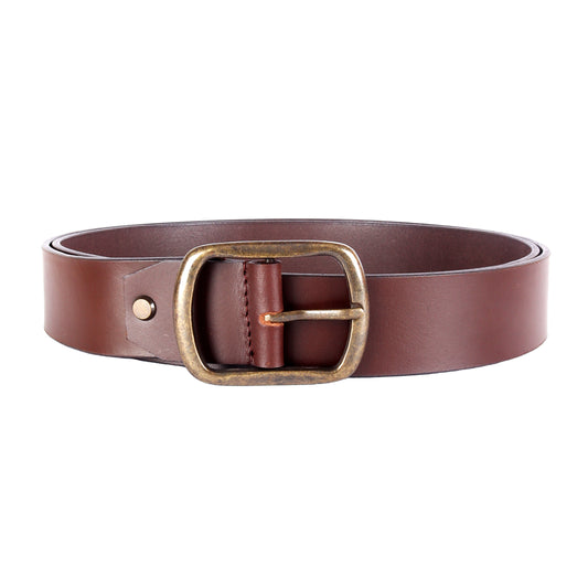 Retro Charm Brown Leather Belt