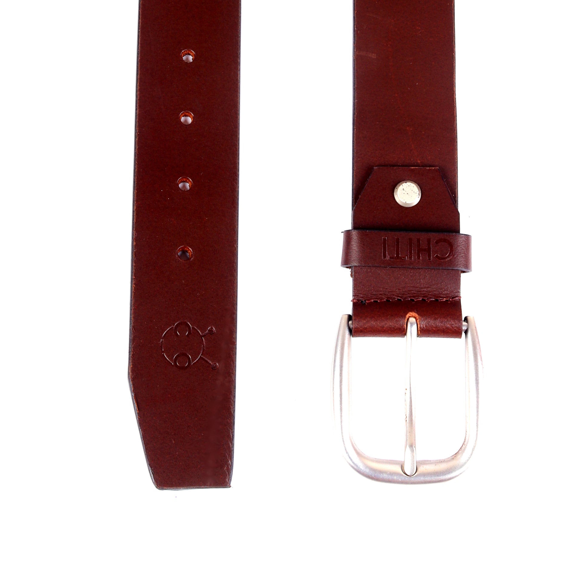 Vintage Brown Leather Belt - Chiti