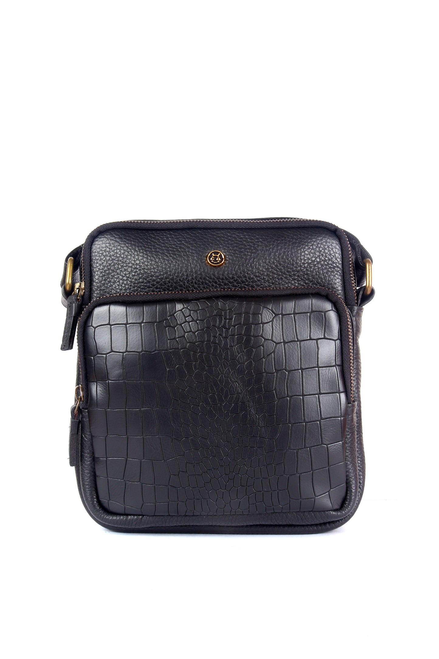 CrocoGlide Leather Sling Bag - Chiti