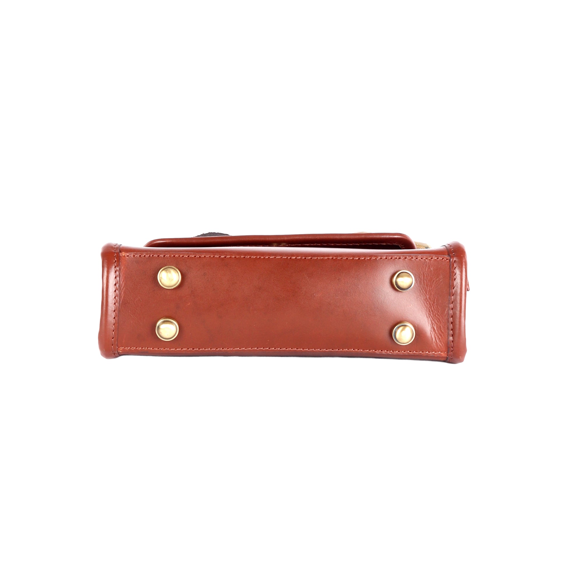 Phobos Small Brown Leather Satchel - Chiti