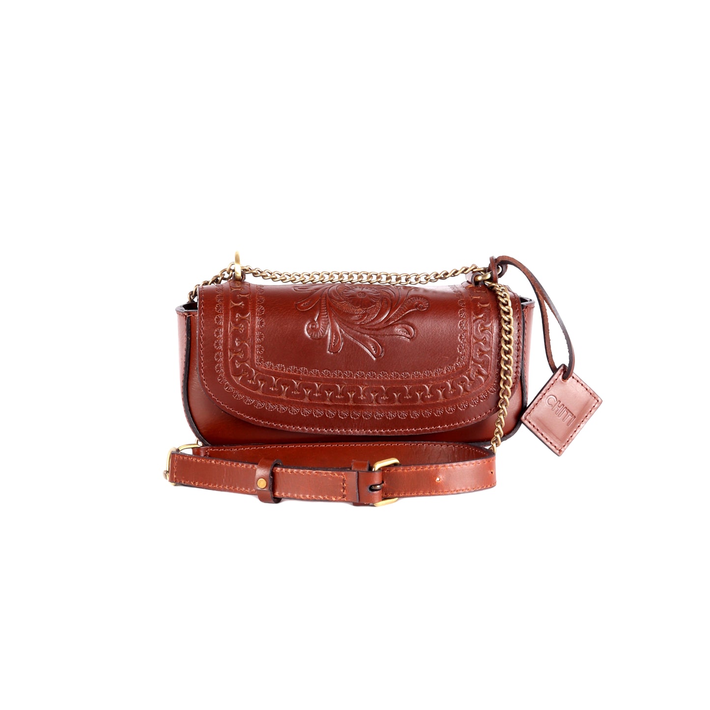 Herse Premium Brown Leather Sling Bag - Chiti