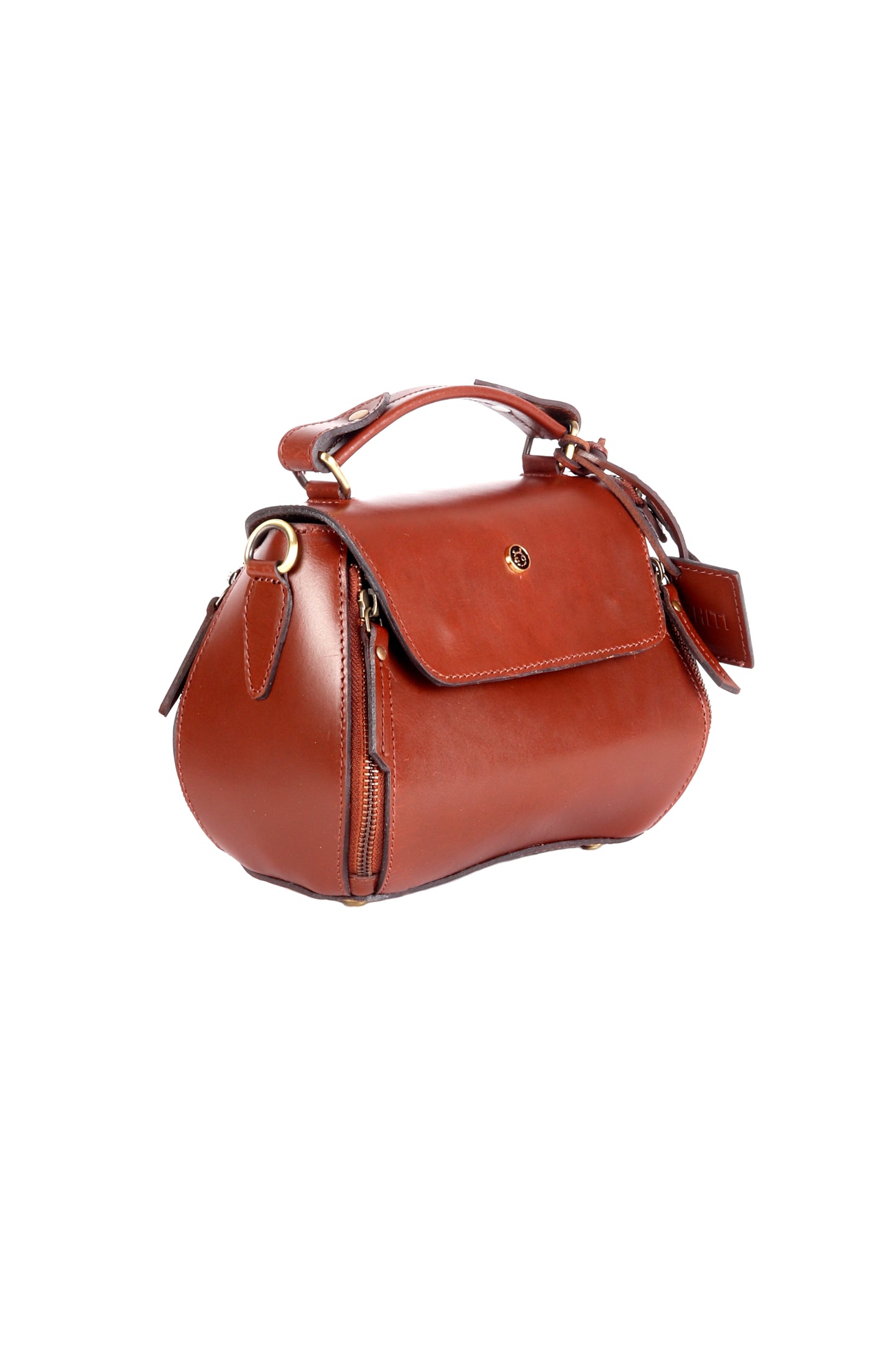 Deimos Premium Brown Leather Satchel - Chiti