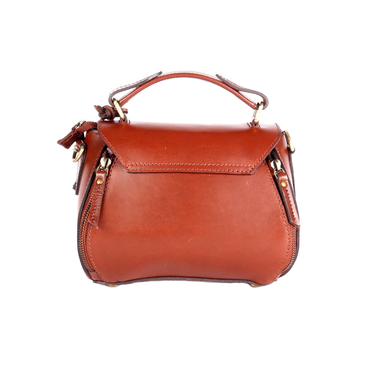 Deimos Premium Brown Leather Satchel - Chiti