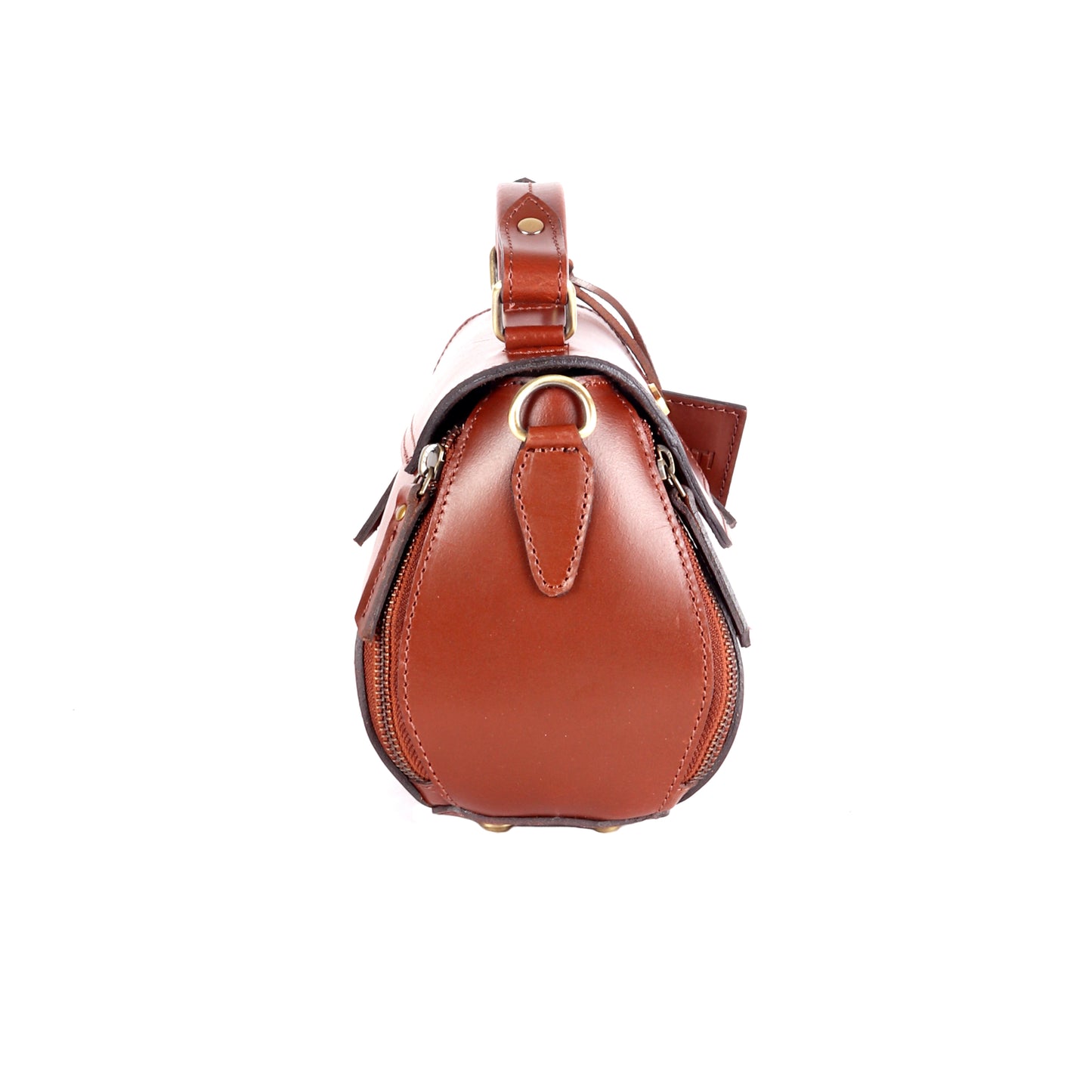 Deimos Premium Brown Leather Satchel - Chiti