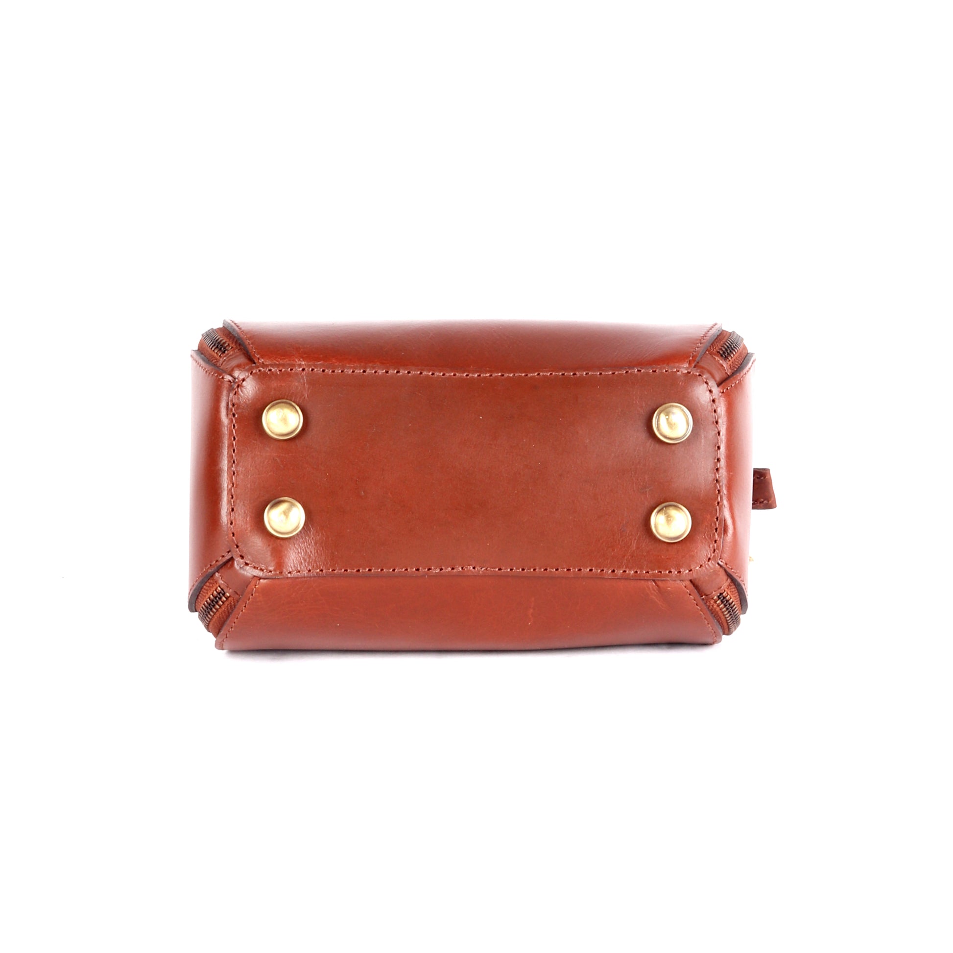 Deimos Premium Brown Leather Satchel - Chiti