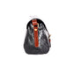 Dione Crocodile Pattern Black Leather Satchel - Chiti