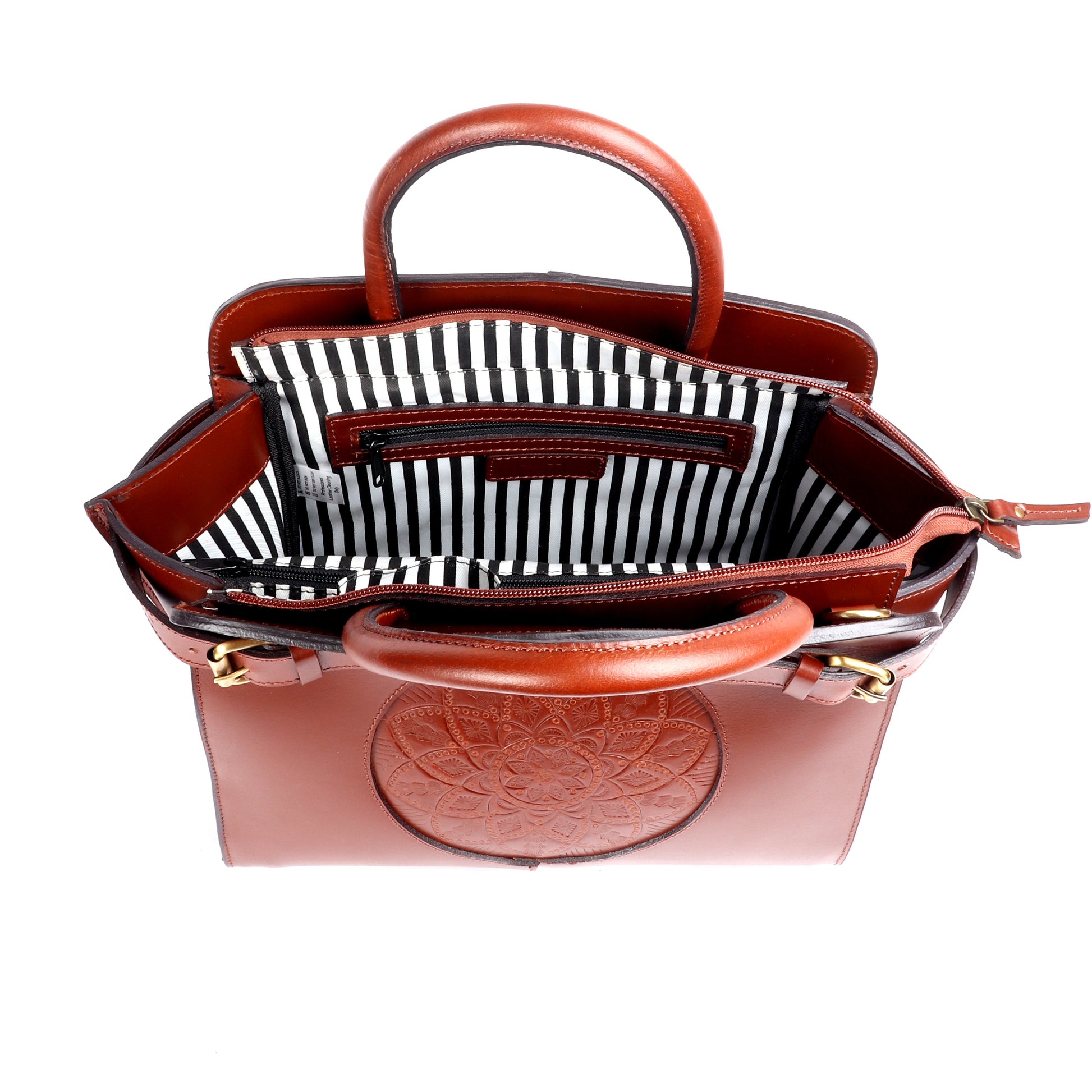 Europa Premium Brown Leather handbag - Chiti