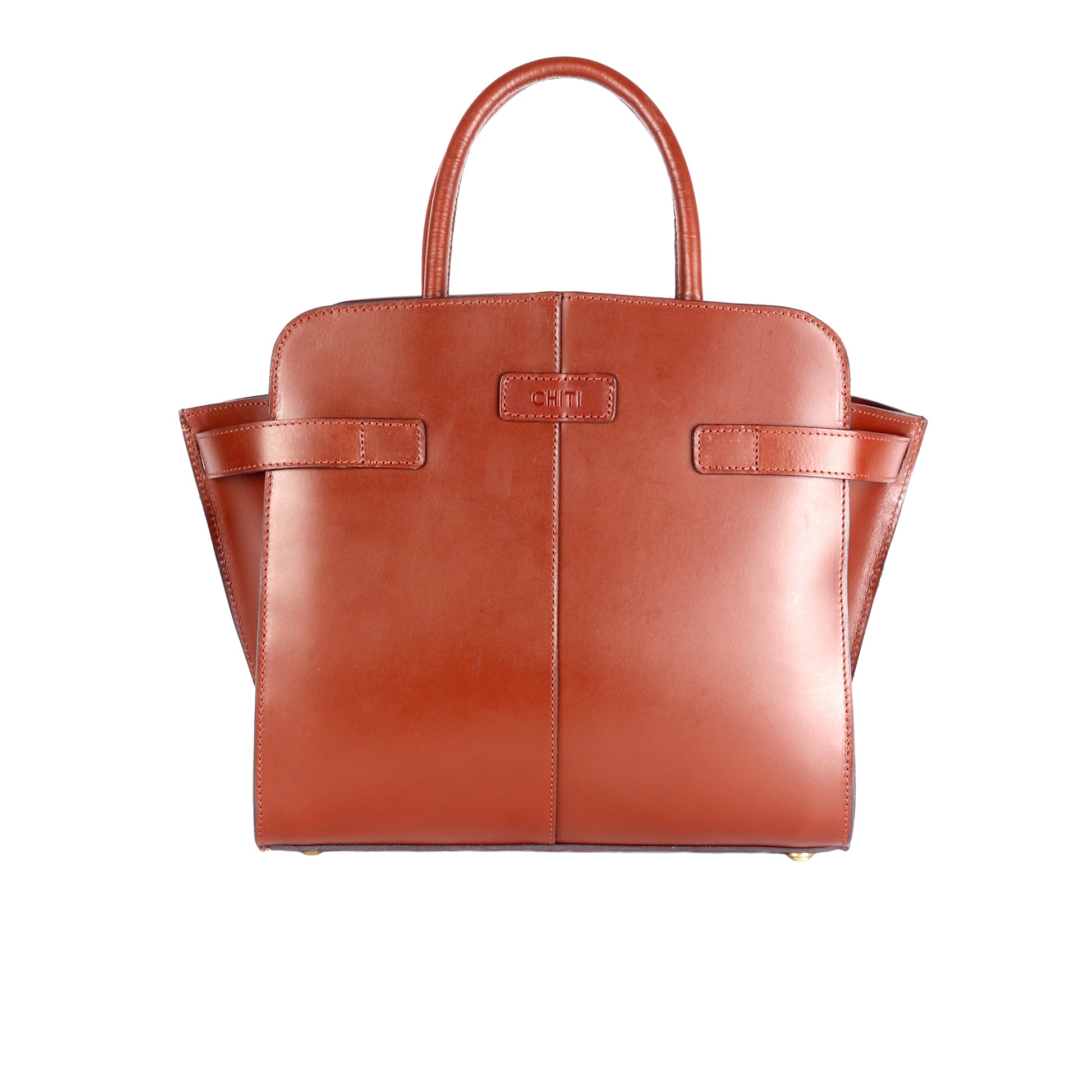Europa Premium Brown Leather handbag - Chiti