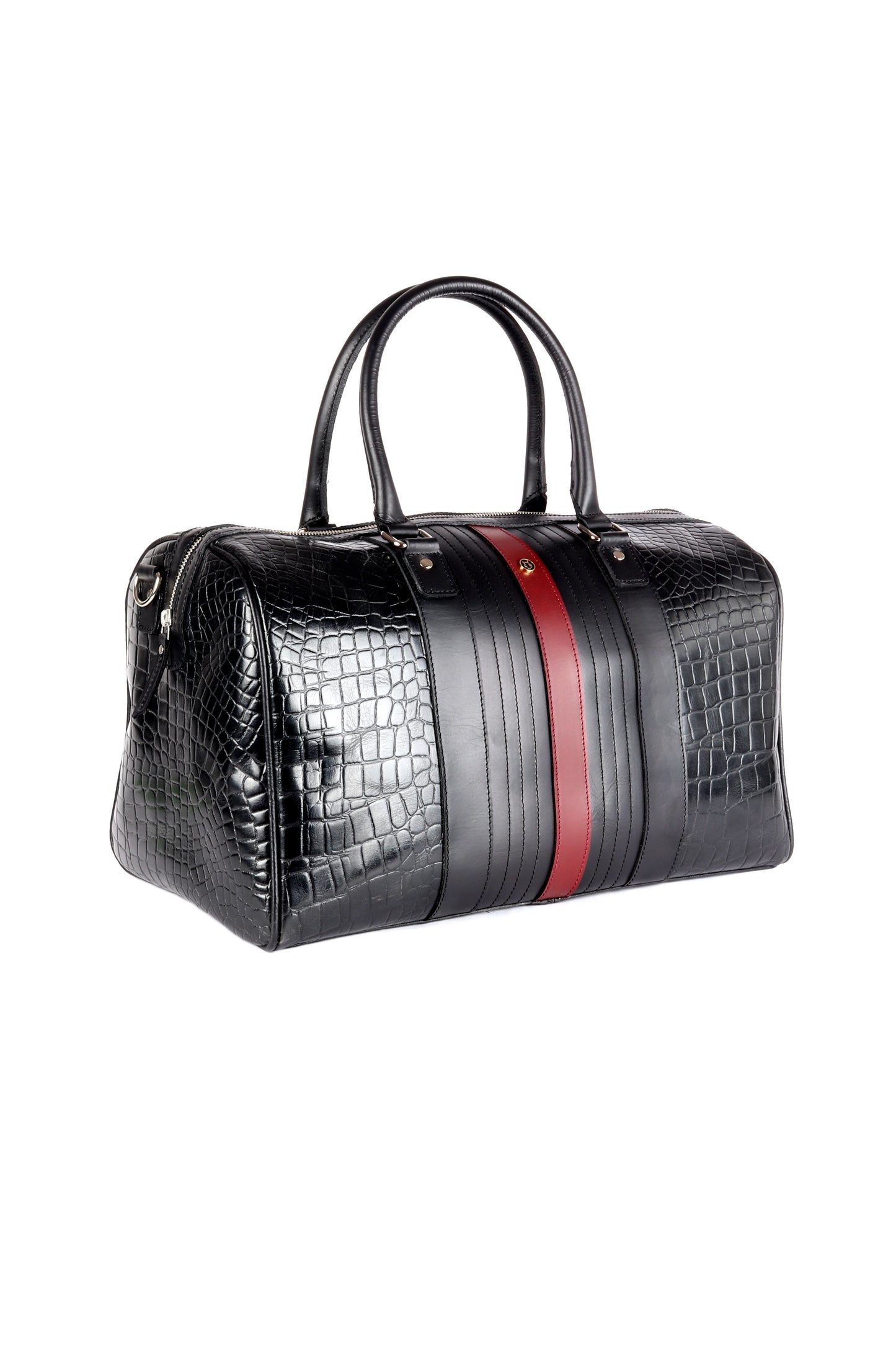 CrocoJet Black Duffle Bag