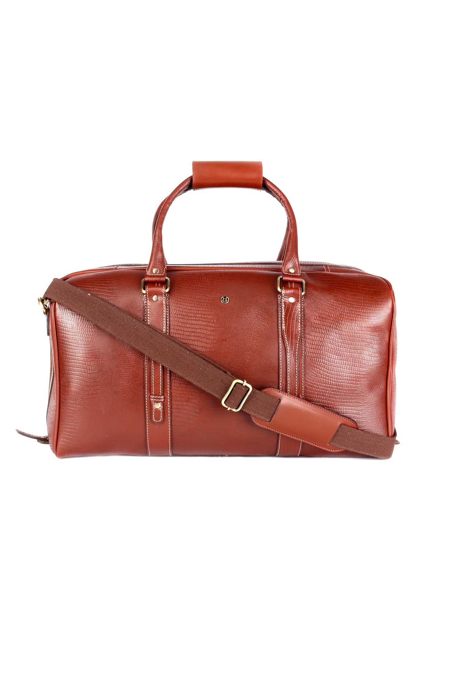 Serpentine Voyager Brown Duffle Bag - Chiti