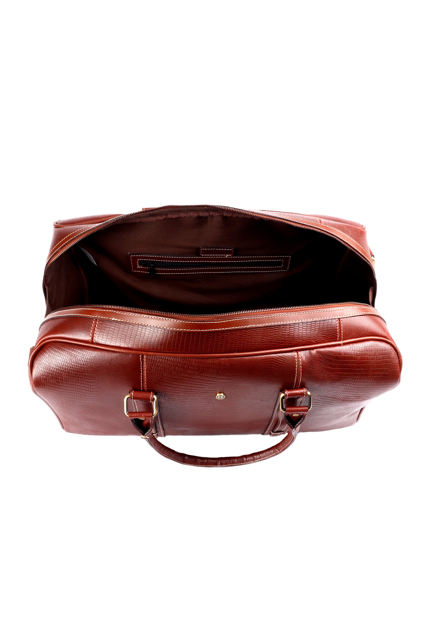 Serpentine Voyager Brown Duffle Bag - Chiti