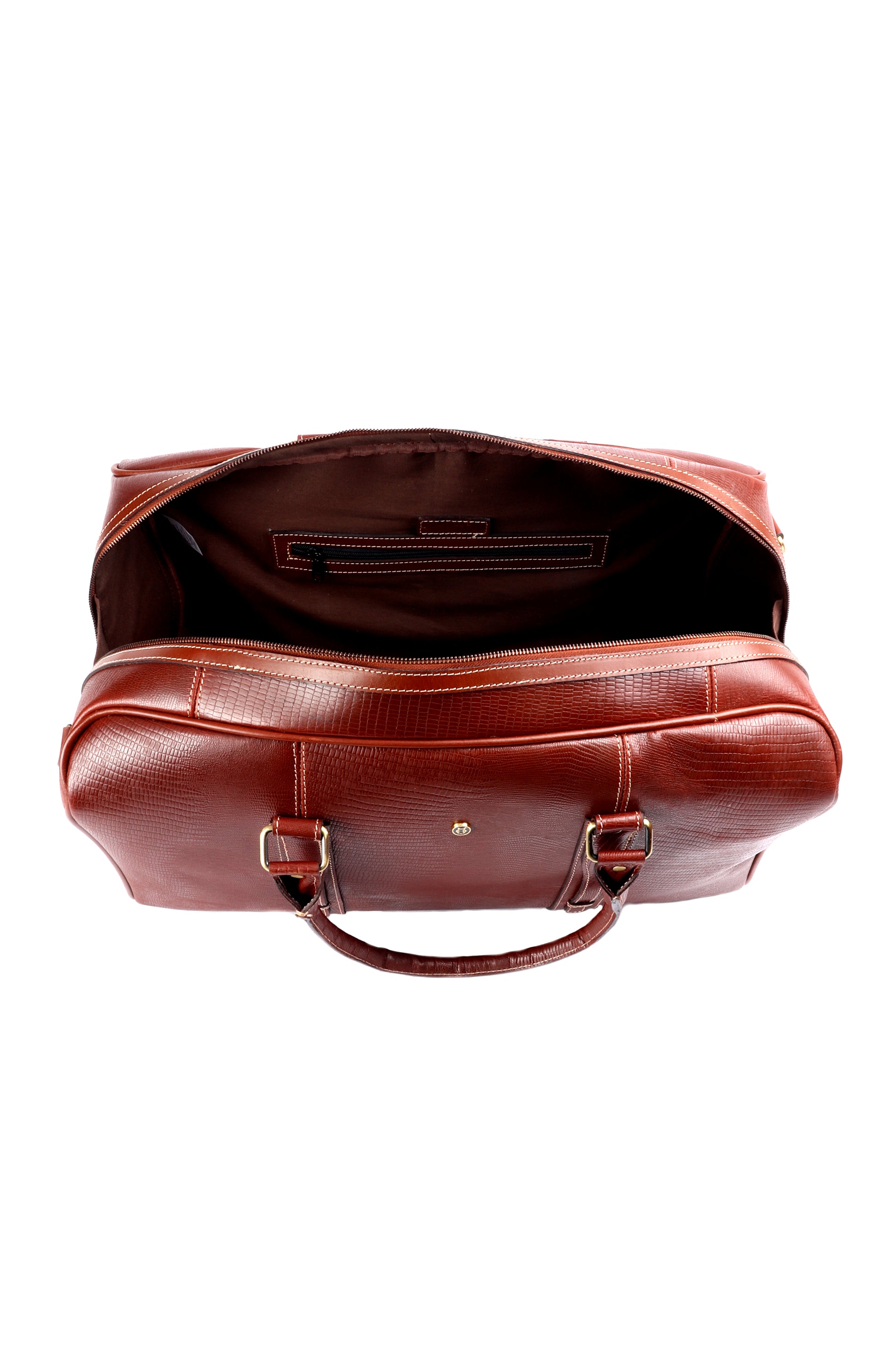 Serpentine Voyager Brown Duffle Bag - Chiti