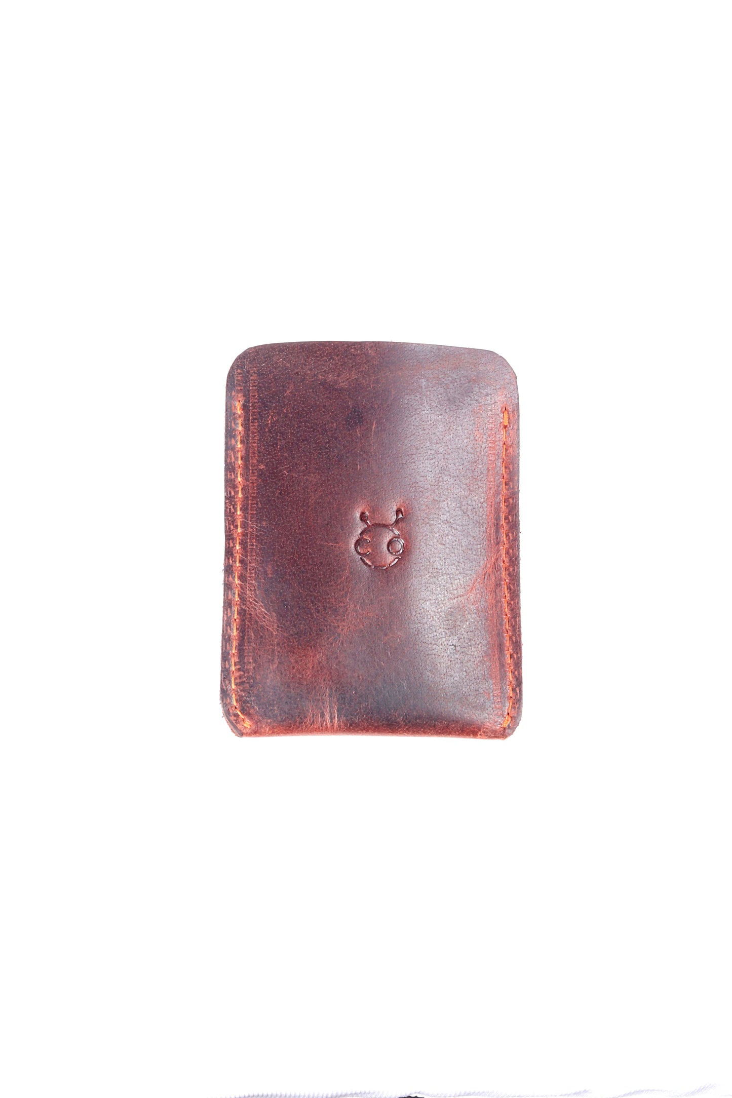 Burgundy Leather Card Holder - Chiti
