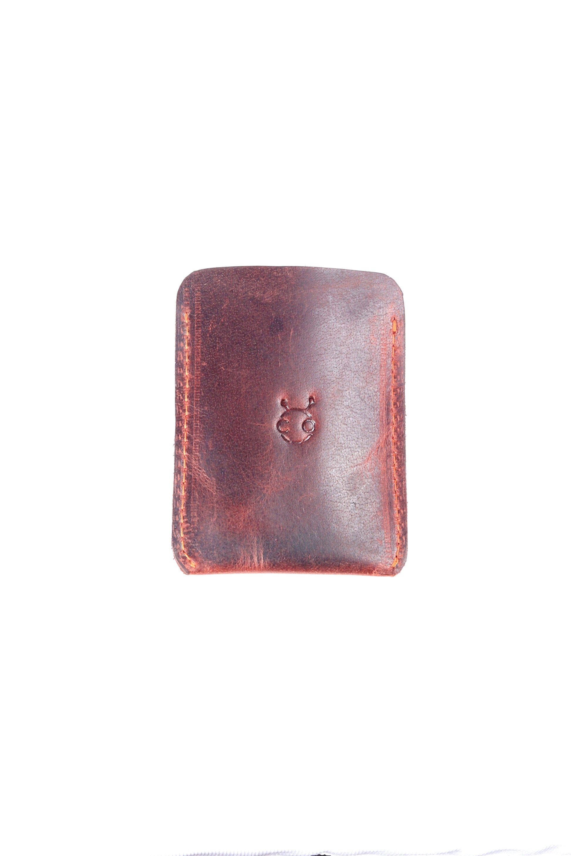 Burgundy Leather Card Holder - Chiti