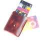 Burgundy Leather Card Holder - Chiti