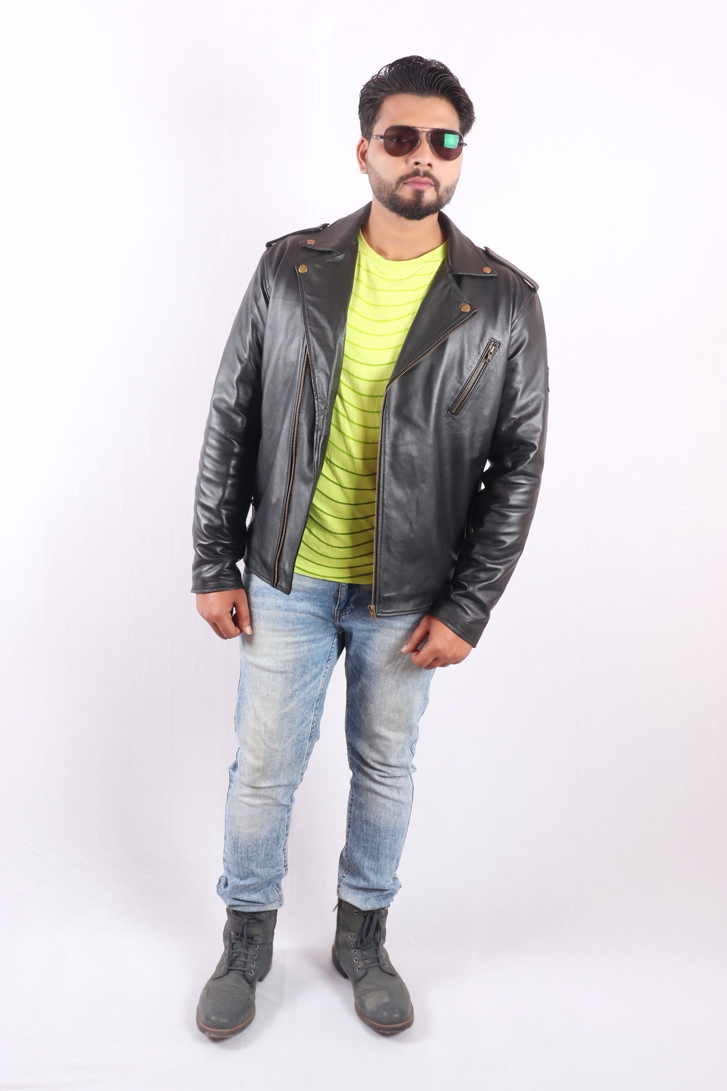 Maverick Moto Black Leather Jacket - Chiti