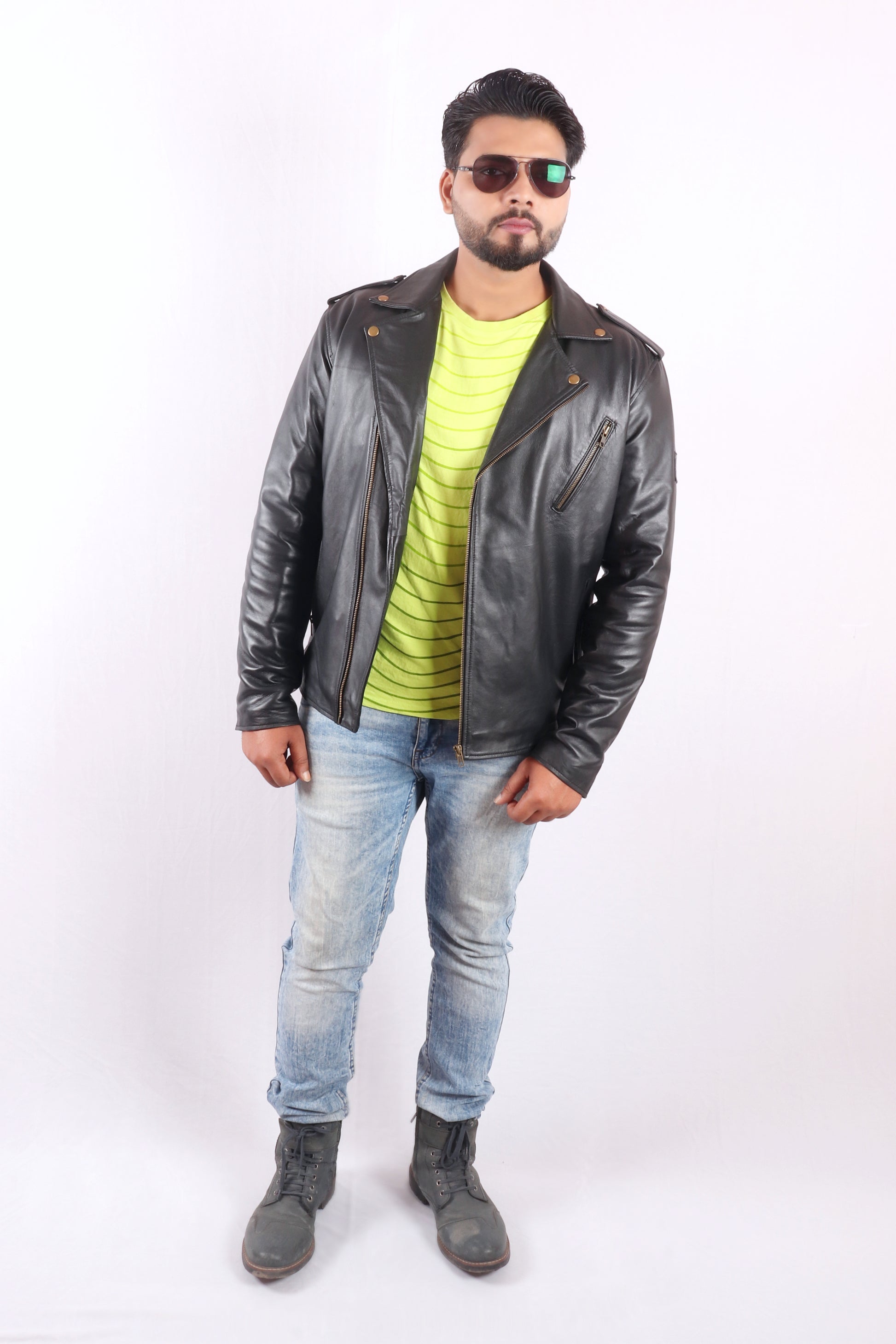 Maverick Moto Black Leather Jacket - Chiti