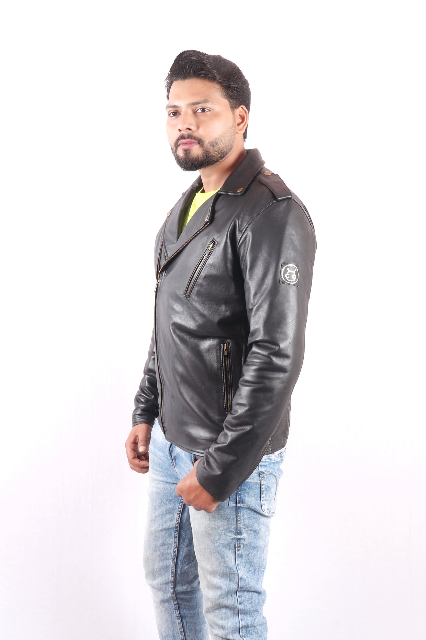 Maverick Moto Black Leather Jacket - Chiti