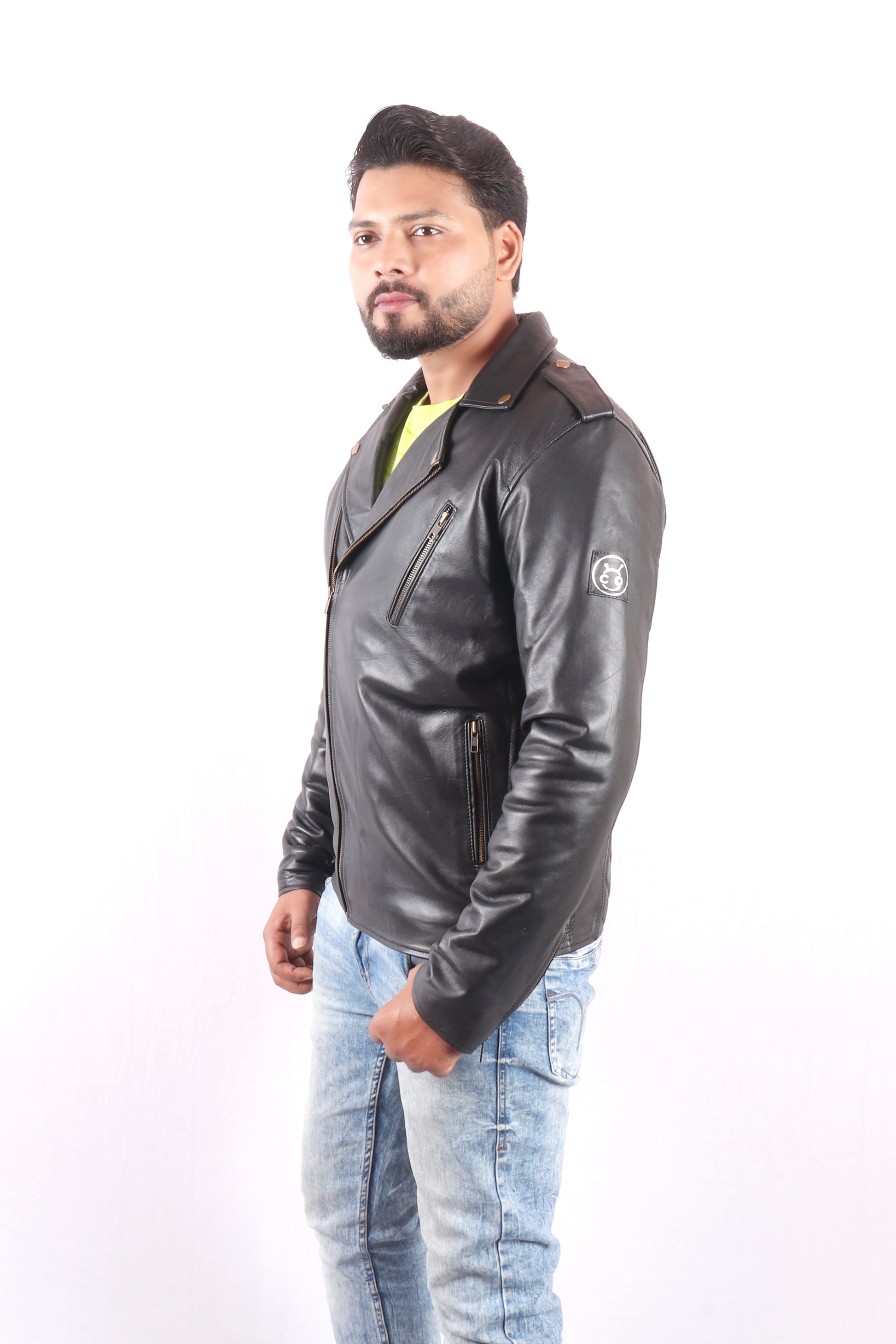 Maverick Moto Black Leather Jacket - Chiti
