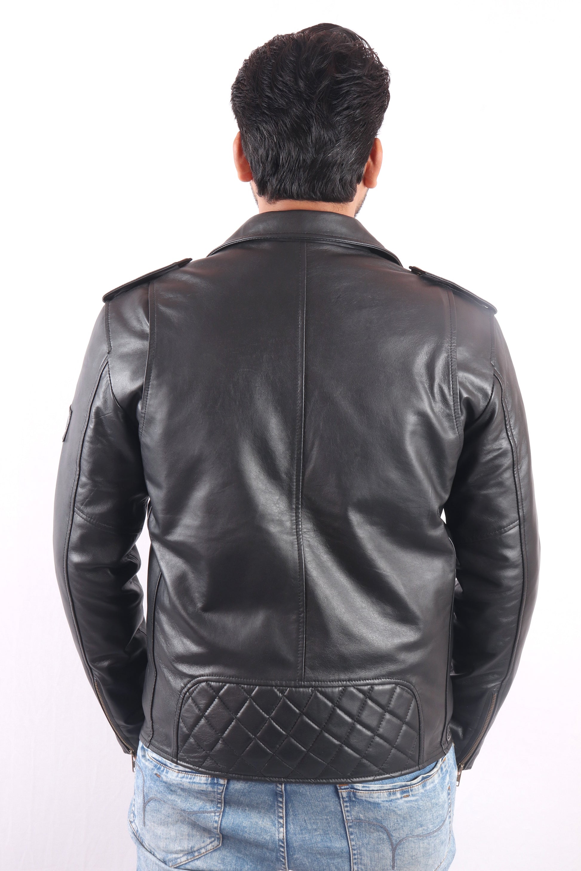 Maverick Moto Black Leather Jacket - Chiti