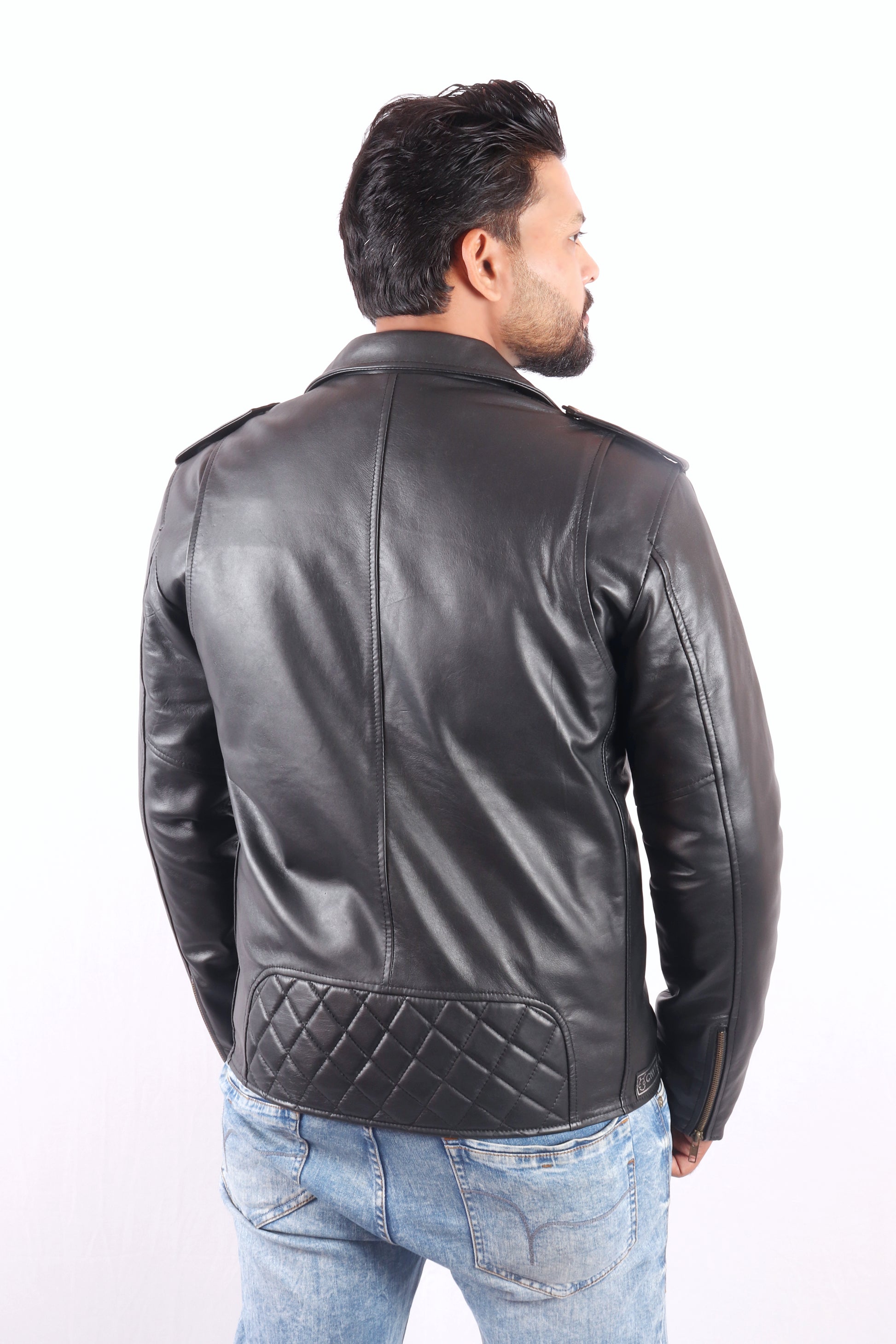 Maverick Moto Black Leather Jacket - Chiti