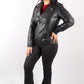 Midnight Racer Femme Black Leather Jacket - Chiti